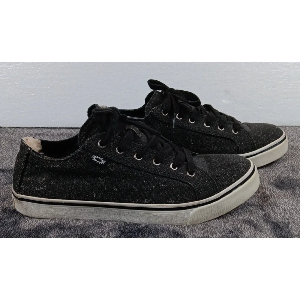 Ugg Australia Men's Canvas‎ Lace Up Sneakers Shoes Charcoal Gray Size 8.5